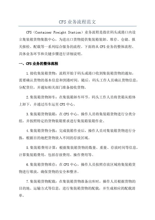 CFS业务流程范文