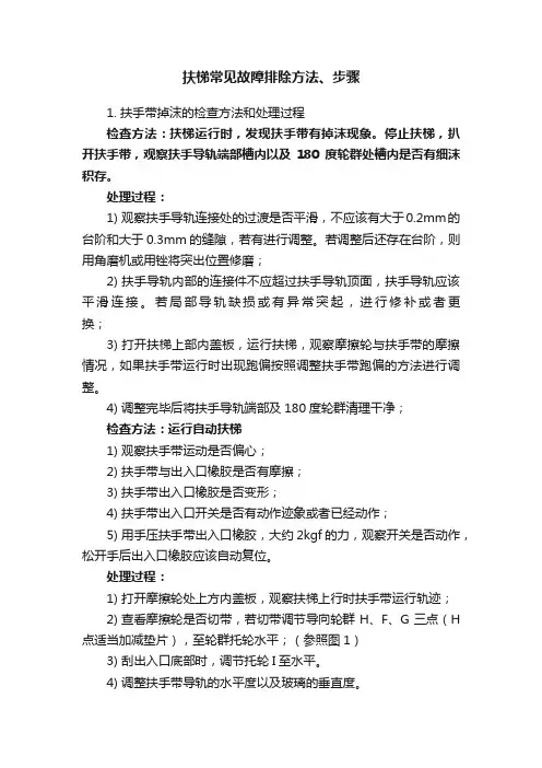 扶梯常见故障排除方法、步骤