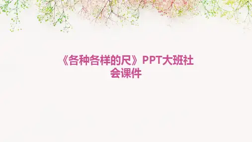 《各种各样的尺》PPT大班社会课件