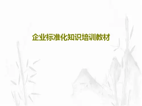 企业标准化知识培训教材共189页
