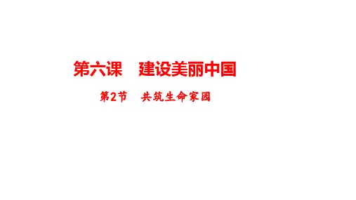 共筑生命家园课件道德与法治九年级上册