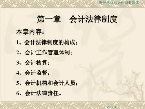 财经法规与会计职业道德ppt