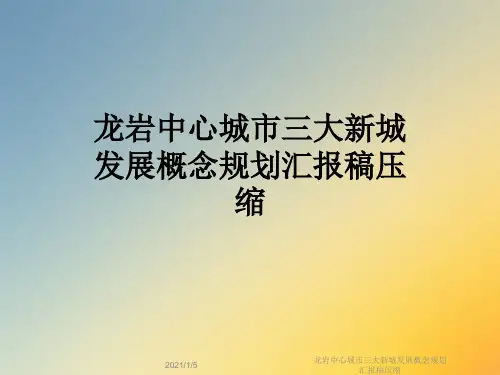 龙岩中心城市三大新城发展概念规划汇报稿压缩