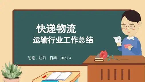 黑板风2023快递物流工作总结PPT模板