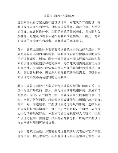 建筑立面设计方案深度
