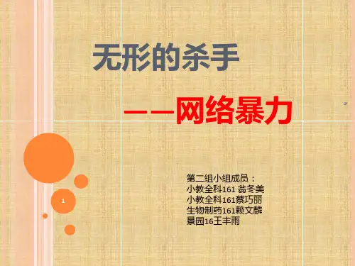 无形的杀手——网络暴力1PPT课件