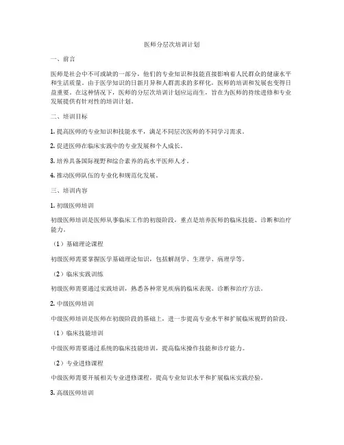 医师分层次培训计划