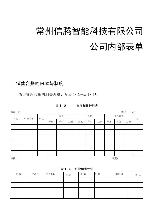 客户管理台账