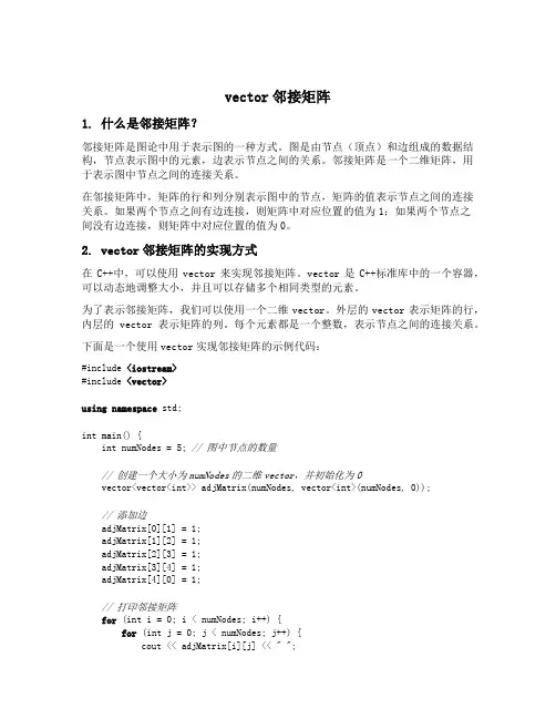 vector邻接矩阵