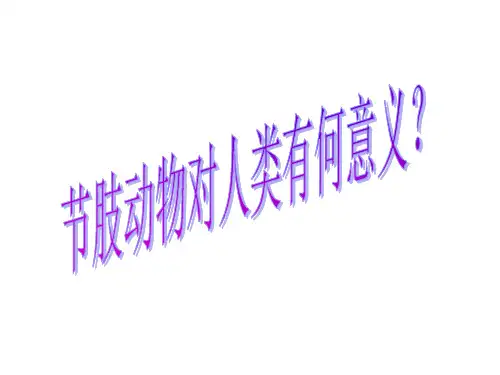 节肢动物与人类的关系