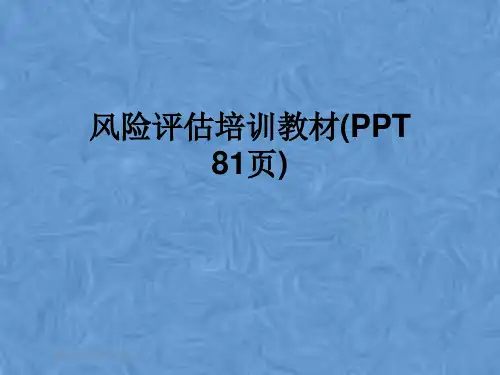 风险评估培训教材(PPT 81页)