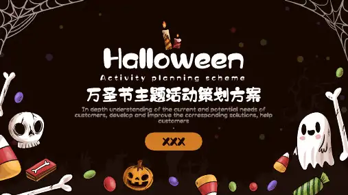 最新万圣节主题活动策划方案PPT模板