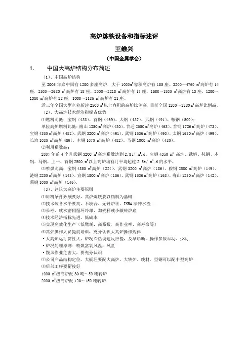 01高炉炼铁指标和装备[0]