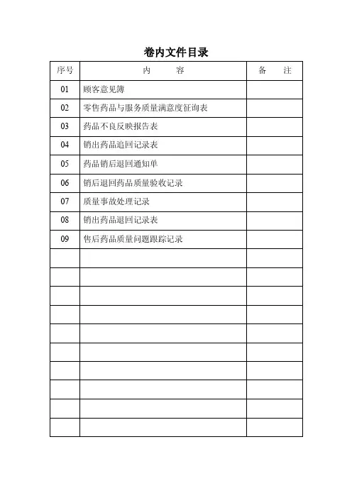 顾客意见簿11张