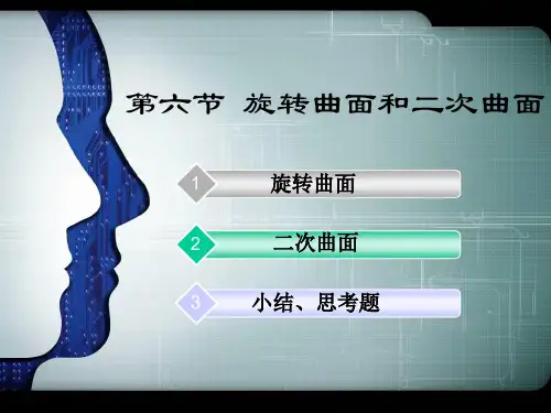 7-6旋转曲面和二次曲面解析