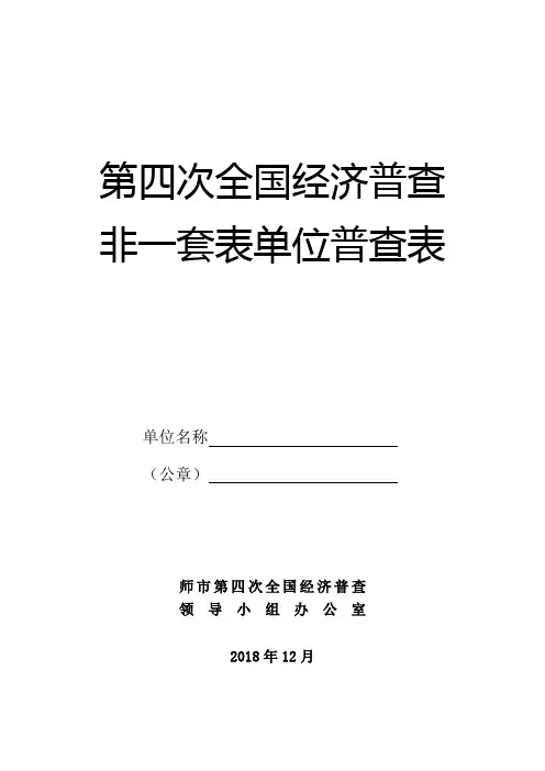 1_(四经普)非一套表单位普查表