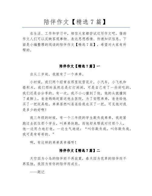 陪伴作文【精选7篇】