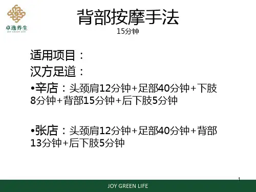 背部按摩手法PPT课件