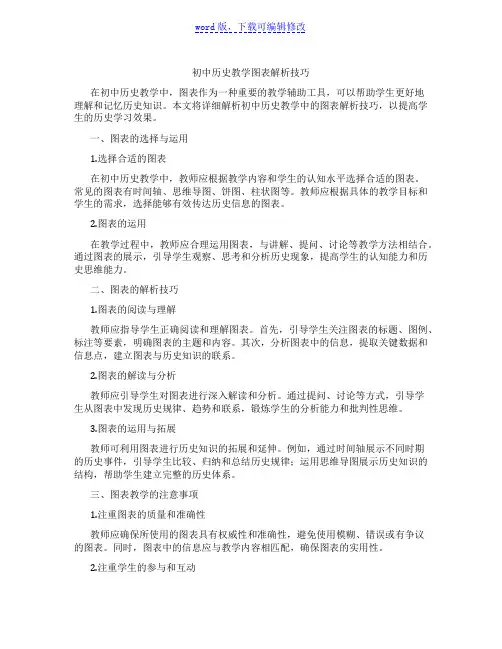 初中历史教学图表解析技巧