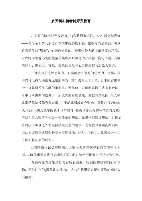 启天镇右脑潜能开发教育.doc