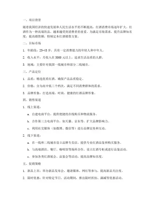 红酒销售方案策划