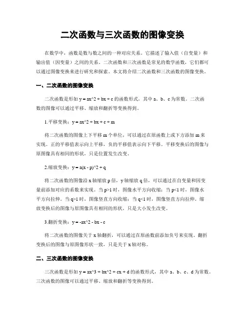 二次函数与三次函数的图像变换
