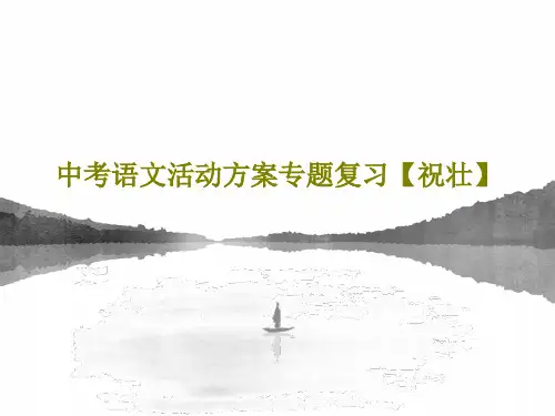 中考语文活动方案专题复习【祝壮】共48页