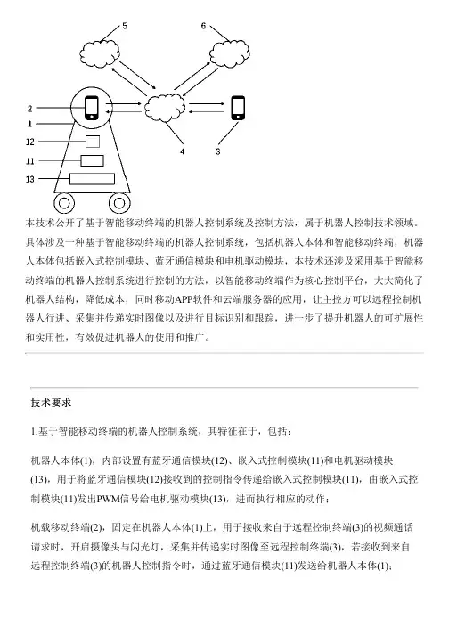 基于智能移动终端的机器人控制系统及控制方法与制作流程
