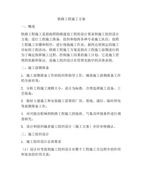 铁路工程施工方案