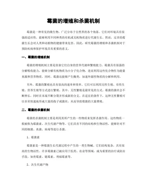 霉菌的增殖和杀菌机制