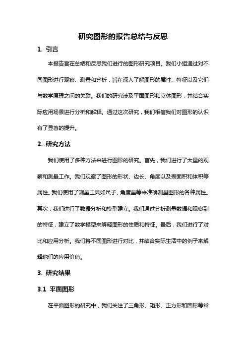 研究图形的报告总结与反思