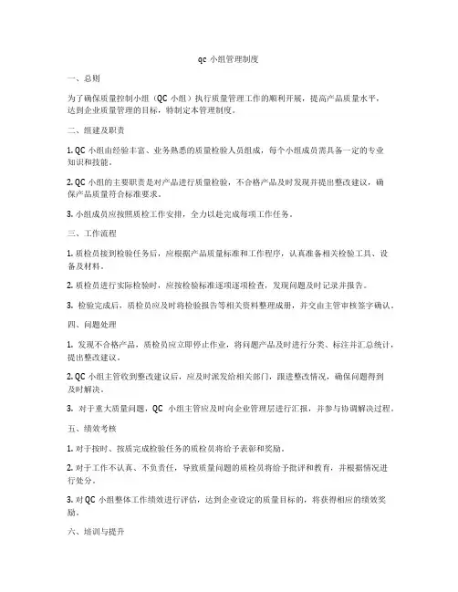 qc小组管理制度
