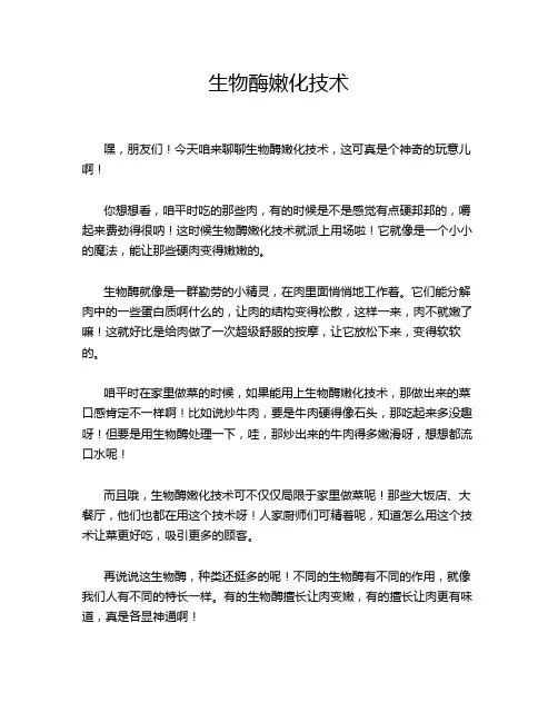 生物酶嫩化技术