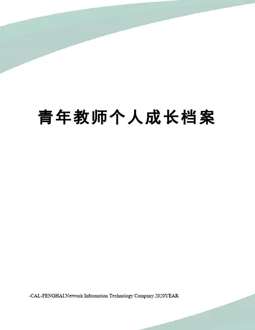 青年教师个人成长档案