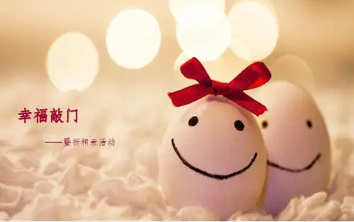 相亲策划方案ppt课件
