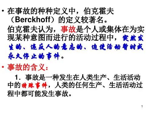 事故防范与调查处理解析ppt课件