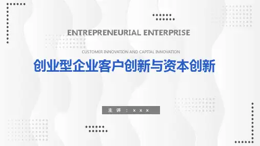 创业型企业客户资本创新方案讲课PPT课件