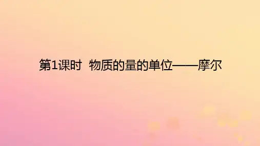 高中化学第三节物质的量第1课时物质的量的单位__摩尔课件新人教版必修第一册