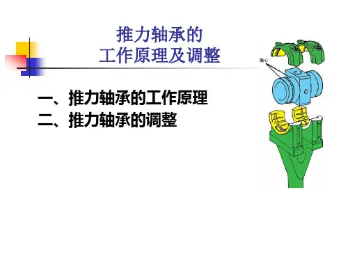 推力轴承和十字头的工作原理及调整