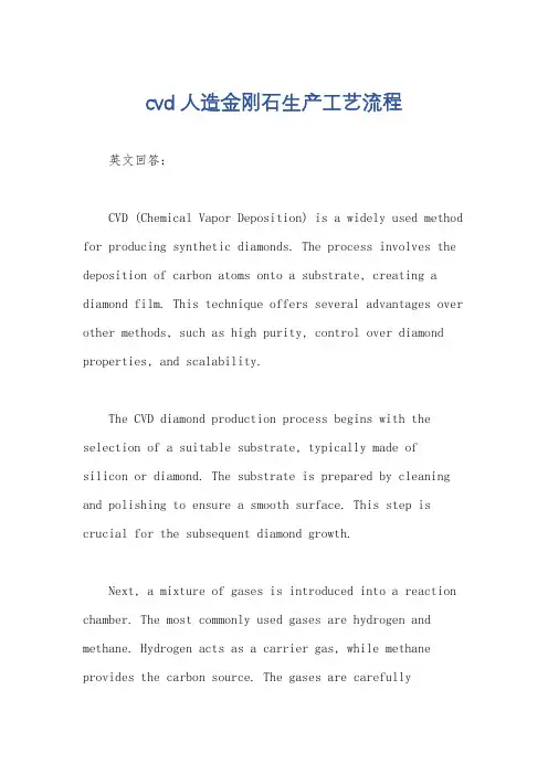 cvd人造金刚石生产工艺流程