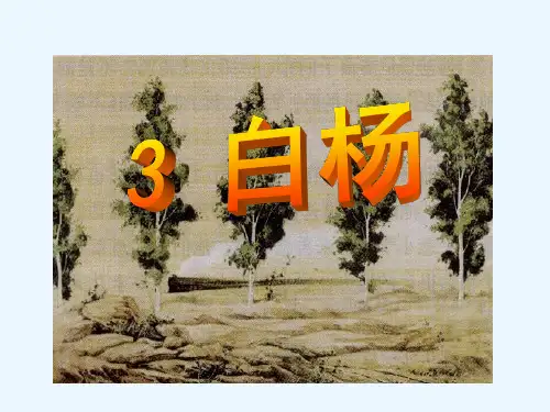 人教新课标五年级下册语文《白杨》共26张PPT)