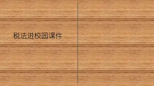 税法进校园ppt课件