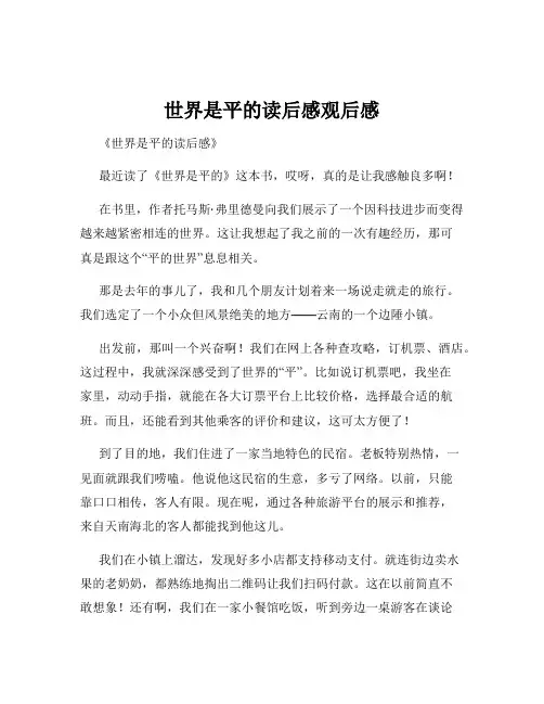 世界是平的读后感观后感