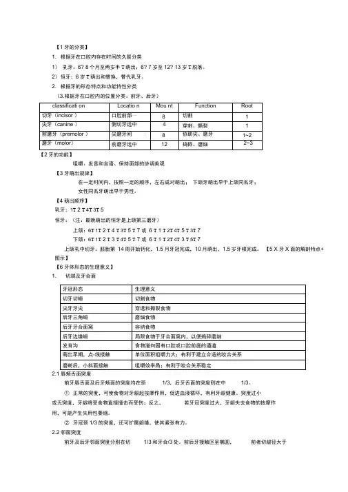 口腔解剖生理学