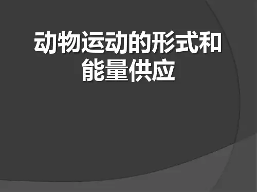 《动物的运动形式和能量供应》PPT-苏教版八年级生物上册PPT课件