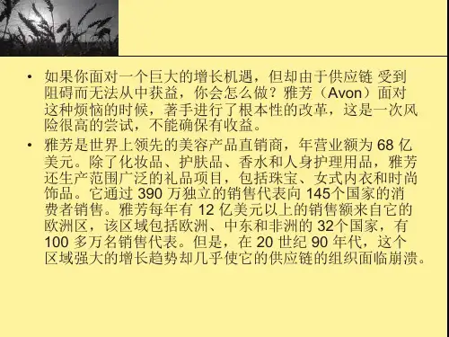 雅芳供应链管理分析41851.pptx