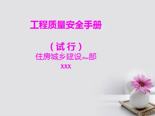 新工程质量安全手册解析ppt
