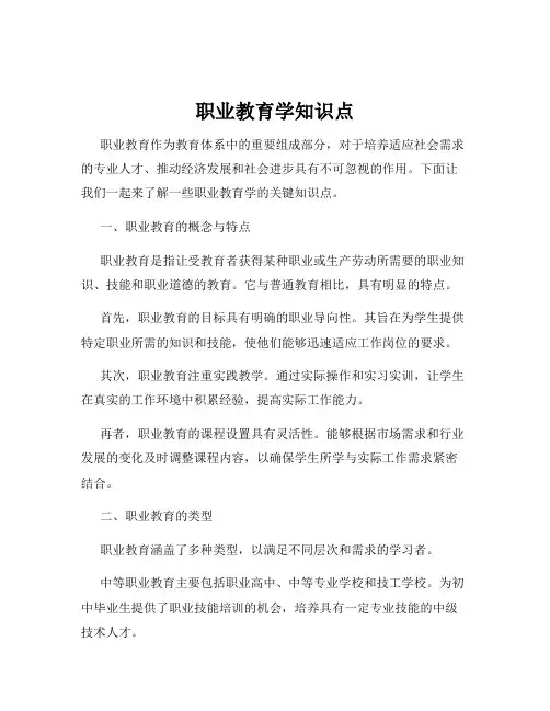 职业教育学知识点