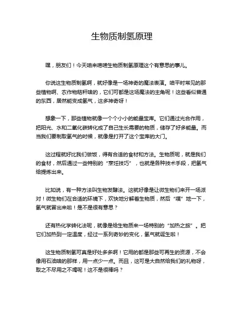 生物质制氢原理