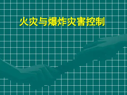火灾与爆炸灾害控制PPT课件